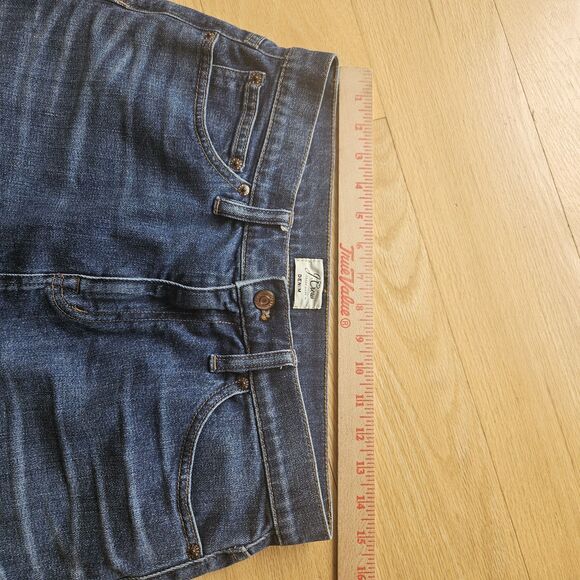 J. Crew Raw Hem Blue Jean/Denim Skirt in medium wash size 28 Grunge Hippie - Picture 4 of 8